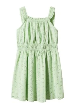 Mango Kids Olbia - Robe De Jour - Pastel Green