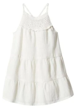 Mango Kids Louisa - Robe De Jour - Ecru