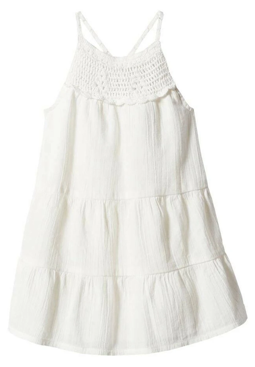 Mango Kids Louisa - Robe De Jour - Ecru