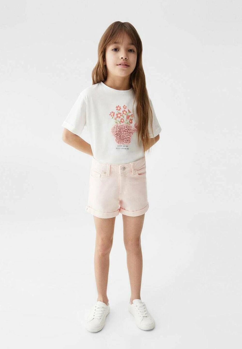 Mango Kids Chip - Short En Jean - Rose Pastel â Image 2