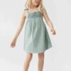 Mango Kids Linda - Robe De Jour - Groen