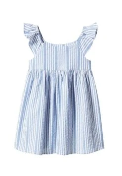 Mango Kids Aroa - Robe De Jour - Niebieski