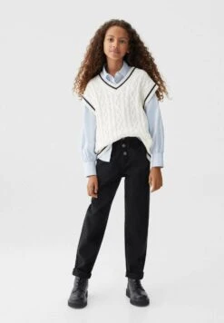 Mango Kids Paperbag - Jean Droit - Black Denim