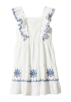Mango Kids Creta - Robe De Jour - Wit
