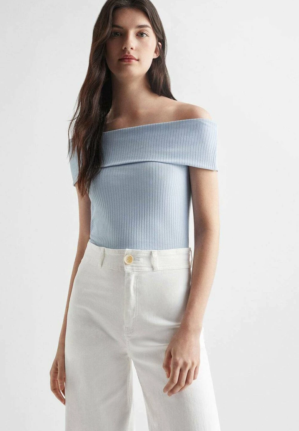 Mango Kids Shouldr2 - T-Shirt Basique - Bleu Ciel