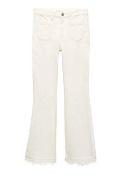 Mango Kids Pocket - Jean Flare - Off White