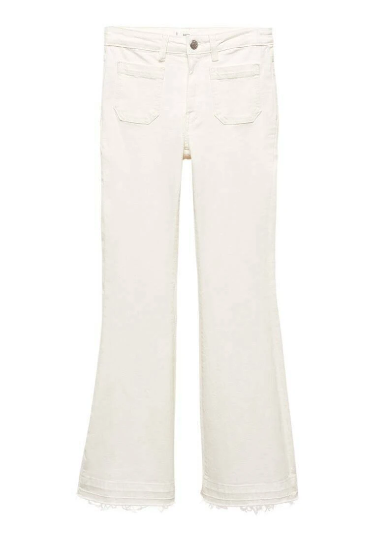 Mango Kids Pocket - Jean Flare - Off White