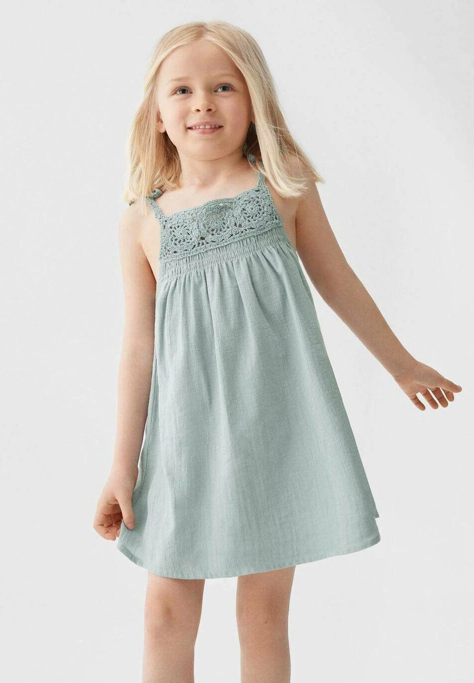 Mango Kids Linda - Robe De Jour - Groen â Image 2