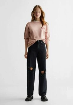 Mango Kids Broken - Jean Droit - Black Denim