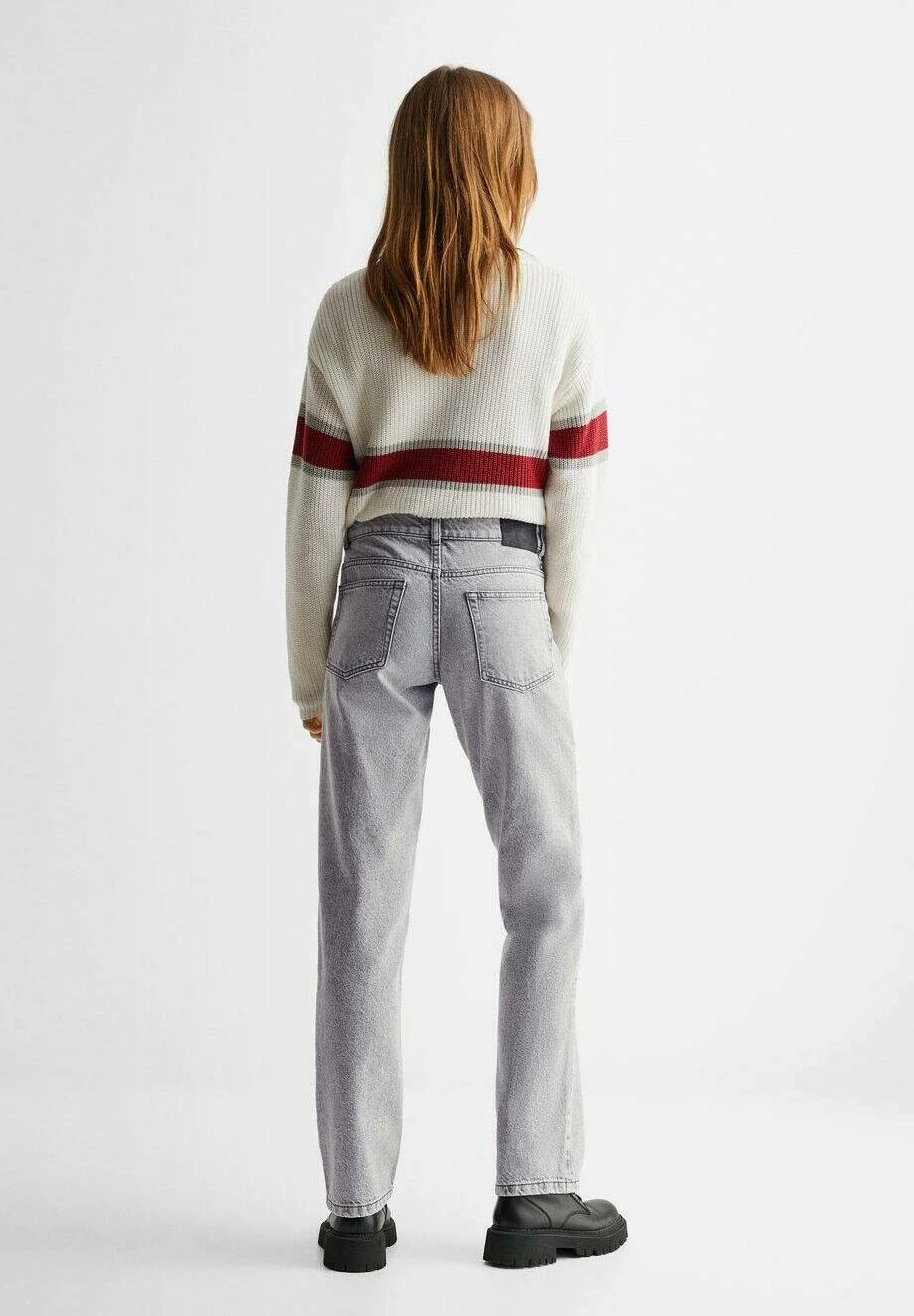 Mango Kids Low - Jean Droit - Denim GrĂ„ â Image 3