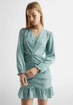 Mango Kids Animal - Robe De Jour - Vert Pastel