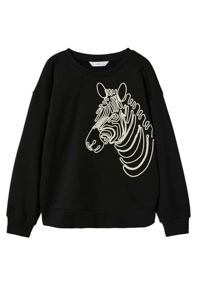 Mango Kids Zebri - Sweatshirt - Noir