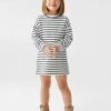 Mango Kids Stripesb - Robe Pull - Bleu Marine