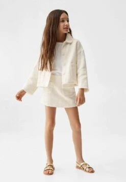 Mango Kids Lalo - Veste Mi-Saison - Écru