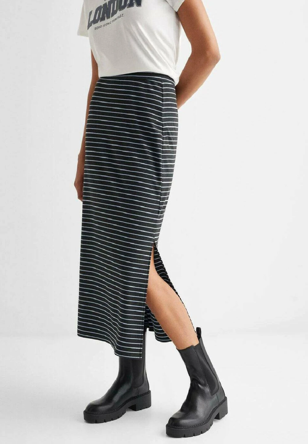 Mango Kids Betyf - Jupe Trapèze - Dark Heather Grey – Image 2