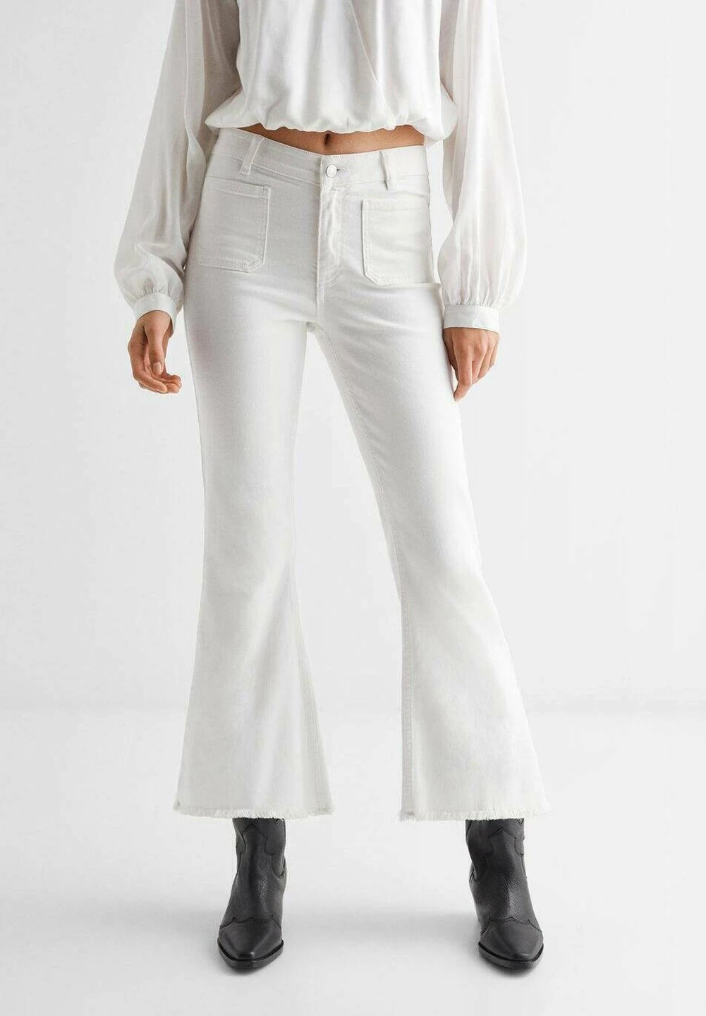 Mango Kids Flarer - Jean Flare - Off White â Image 2