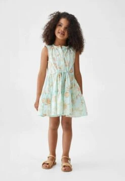 Mango Kids Adele - Robe De Jour - Aquamarijn
