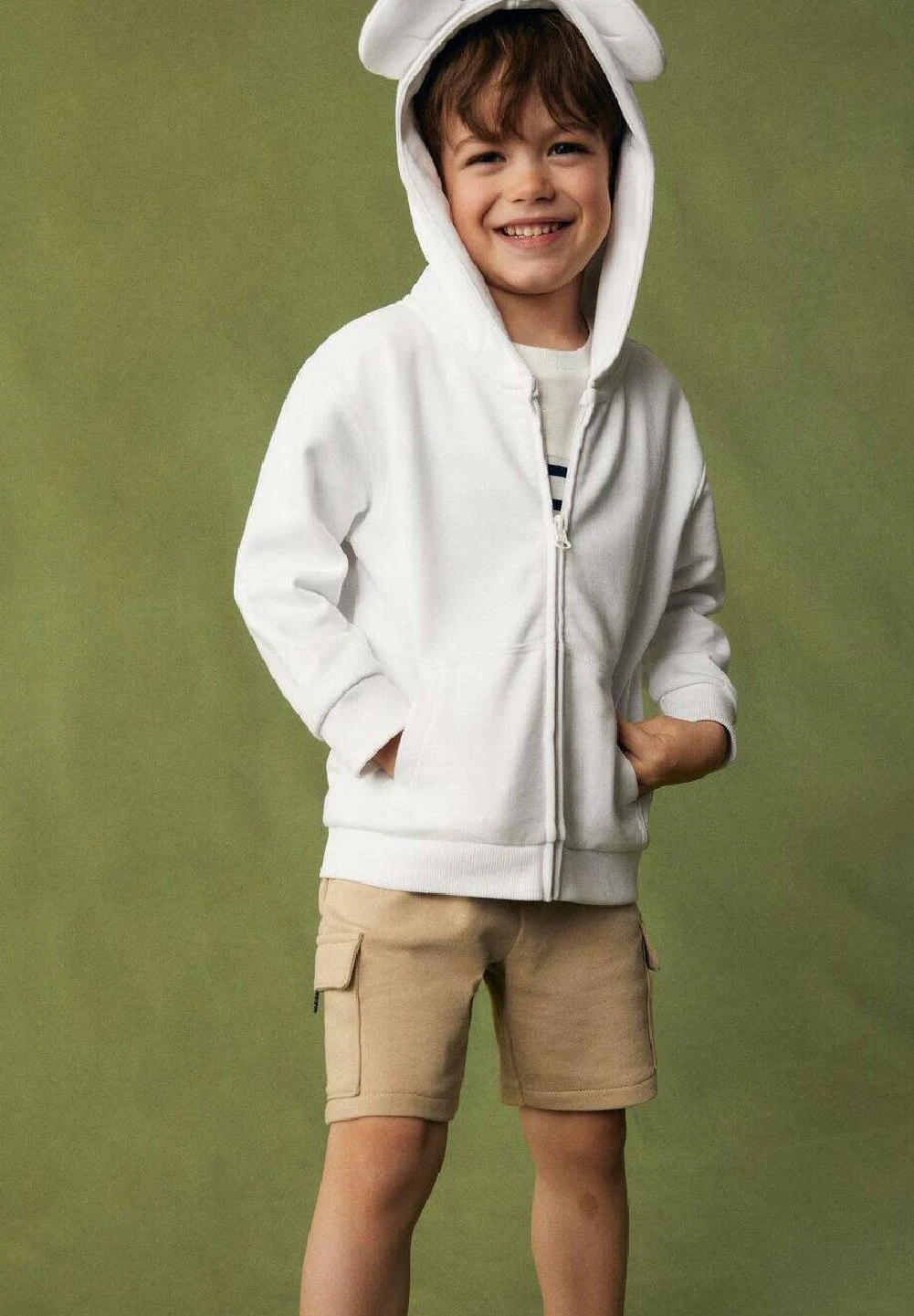 Mango Kids Lana - Sweat Zippé - Off White