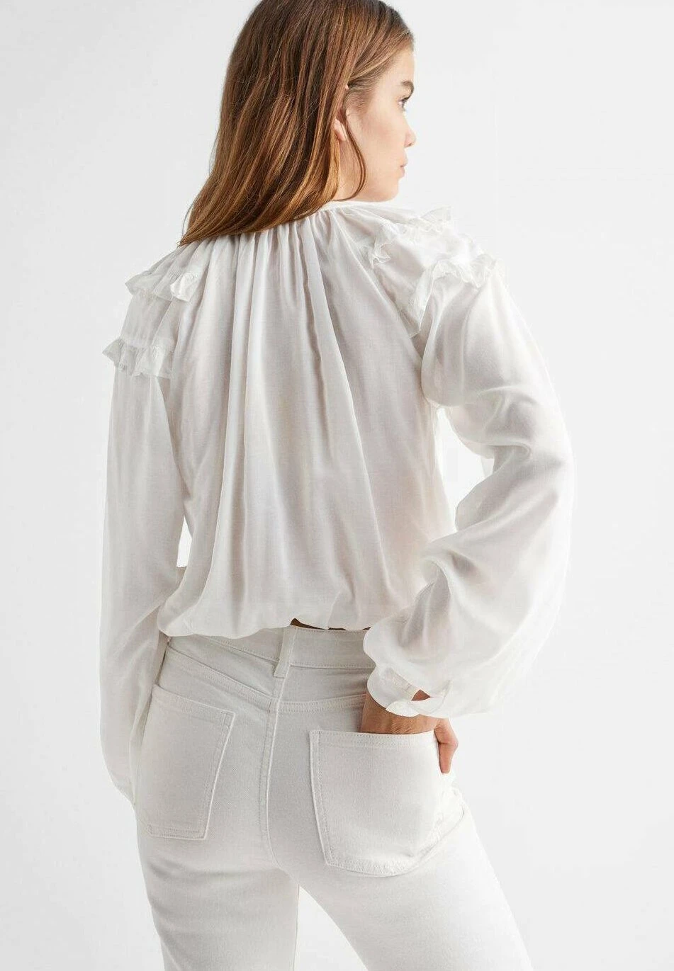Mango Kids Volante - Blouse - Off White â Image 3