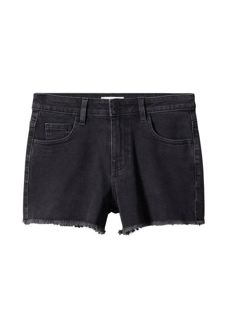 Mango Kids Stretch - Short En Jean - Black Denim â Image 4