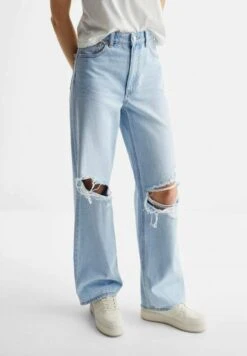 Mango Kids Broken - Jean Droit - Hellblau